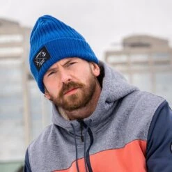 Bauer X East Coast Lifestyle Rib Patch Beanie -Bauer 660381 BLU 02