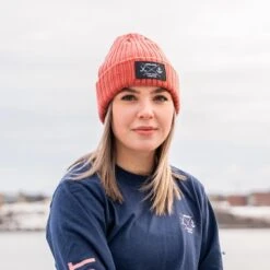 Bauer X East Coast Lifestyle Rib Patch Beanie -Bauer 660381 RED 02